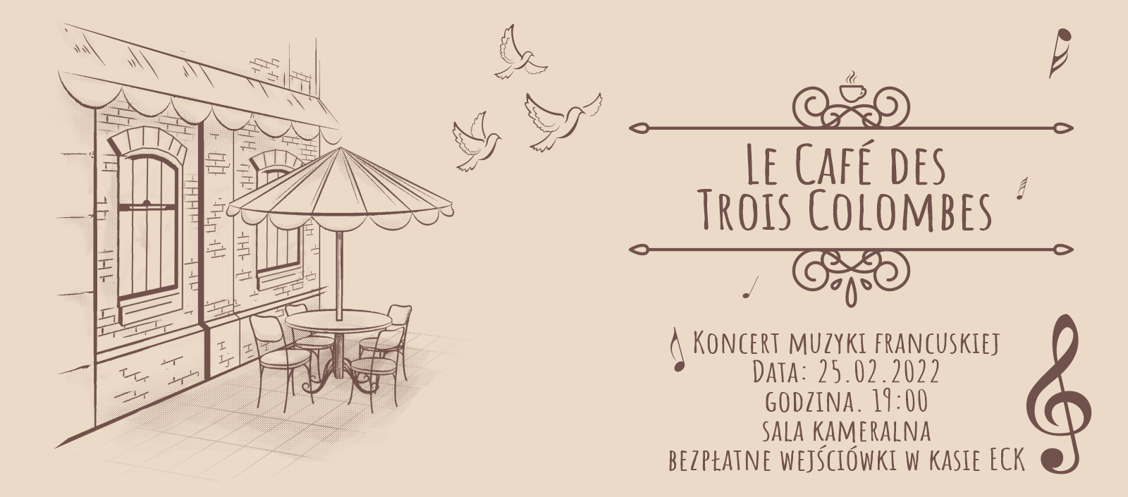 koncert piosenki francuskiej „Le Café des Trois Colombes”