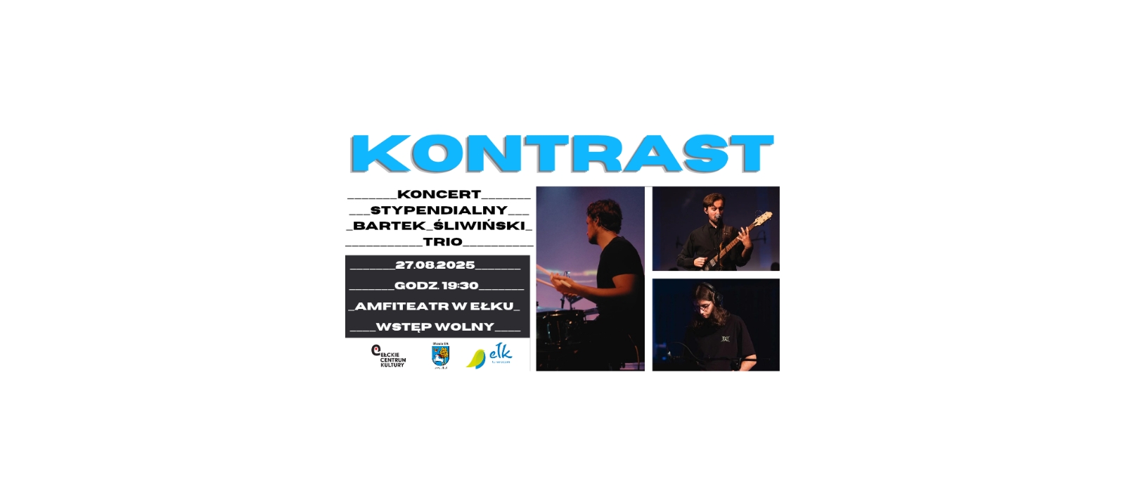 koncert stypendialny KONTRAST Bartek Śliwiński Trio
