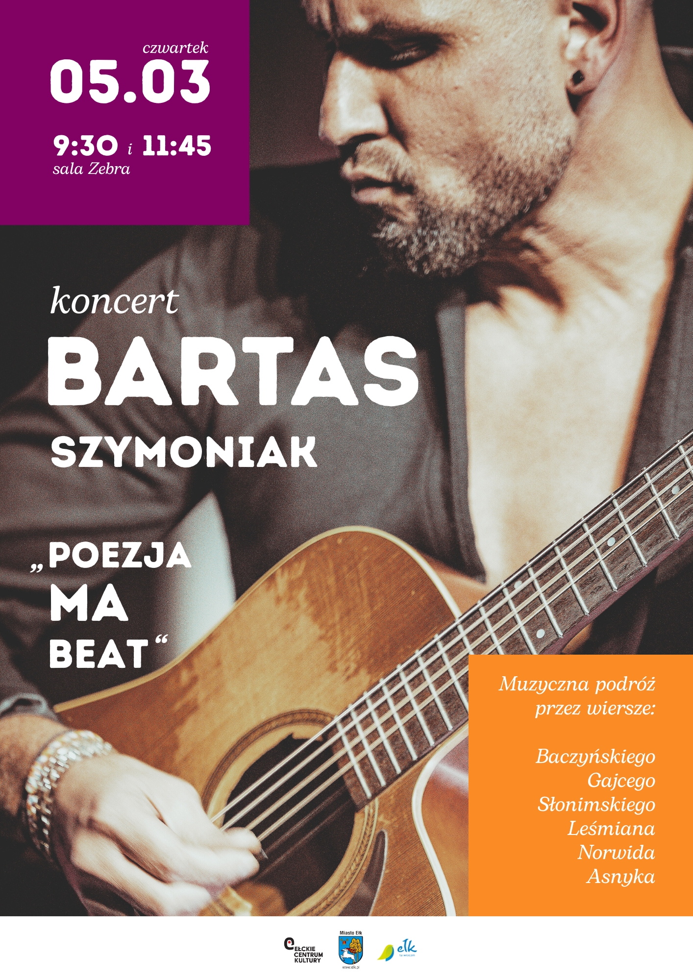 Bartas Szymoniak „Poezja ma beat” – koncert i warsztaty – oferta dla szkół