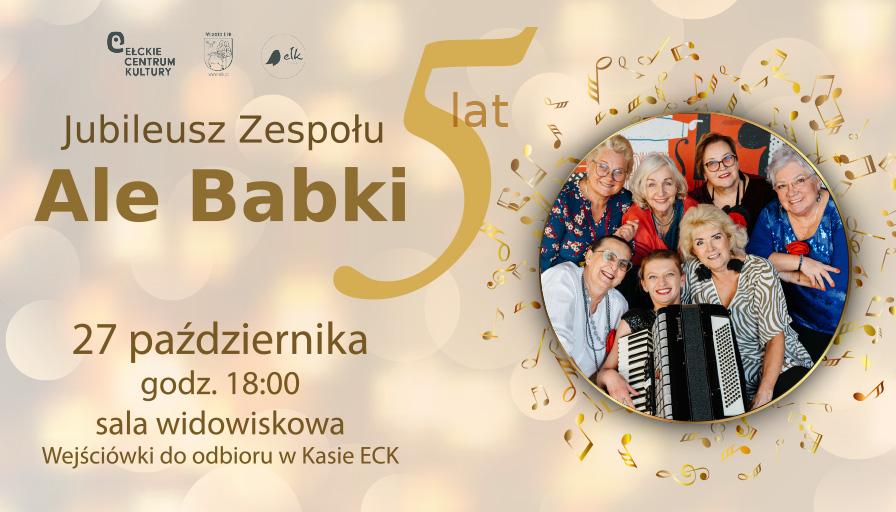 Grafika promocyjna koncertu jubileuszowego Ale babki